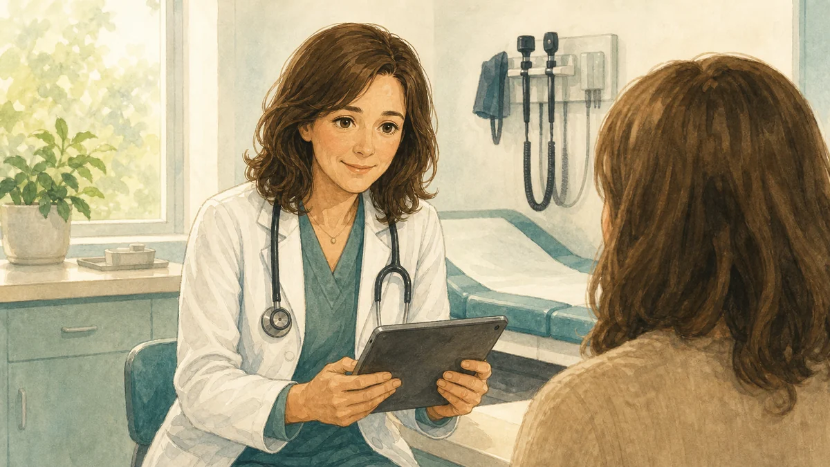 A physician at work